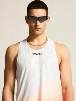 Men's Race Day Singlet - WHITE/MULTI