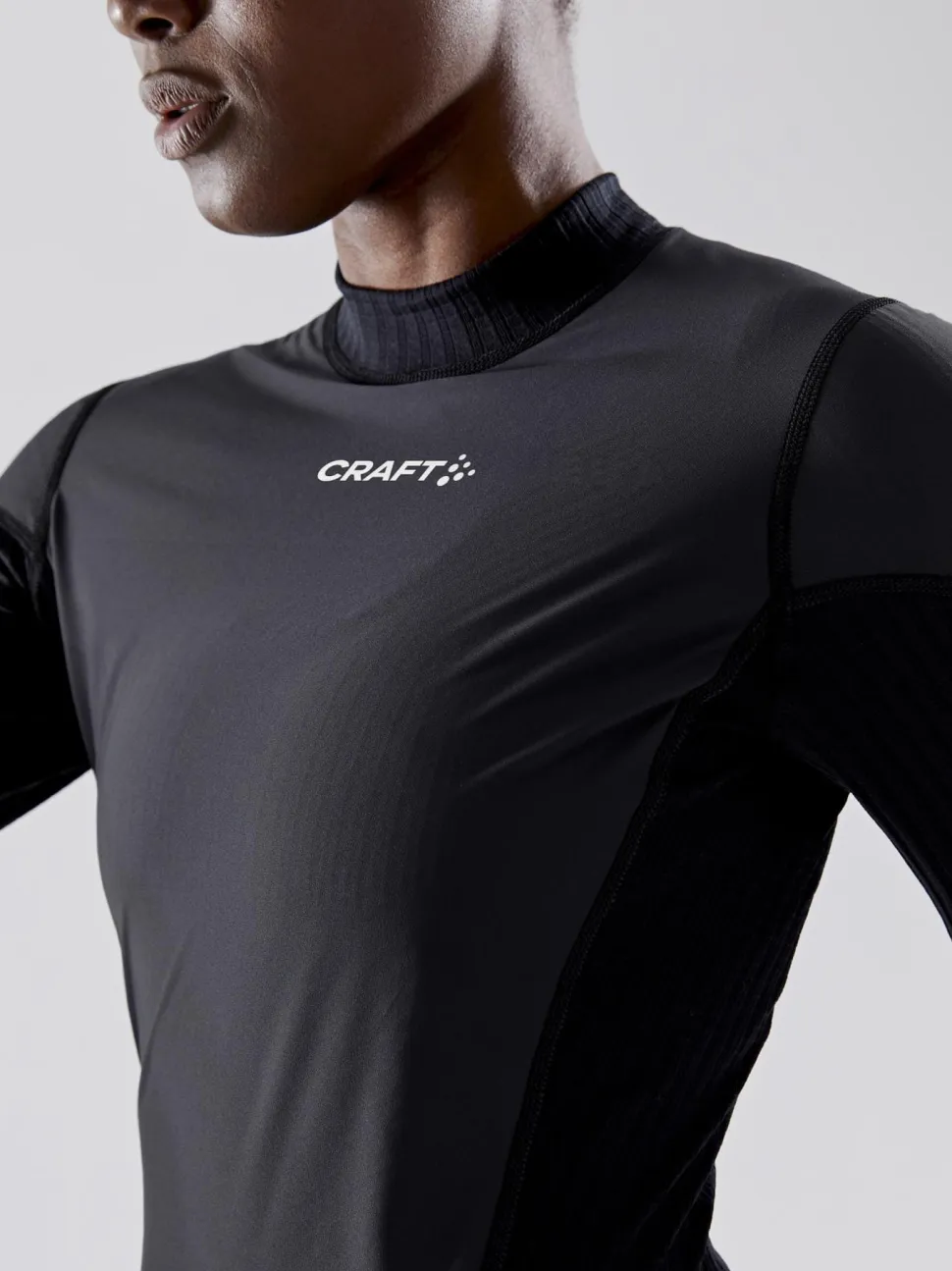 WOMEN'S ACTIVE EXTREME X WIND BASELAYER - Black/Granite