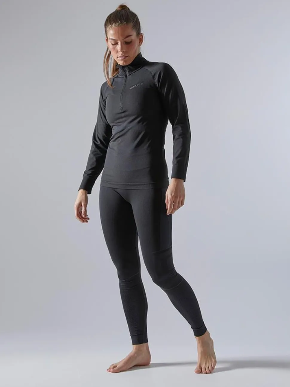 WOMEN'S ACTIVE INTENSITY BASELAYER PANTS - BLACK/ASPHALT